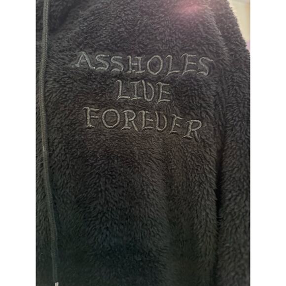 Bundle of 2 assholes live forever fleece teddy sherpa pullover hoodie sweatshir - Picture 5 of 13